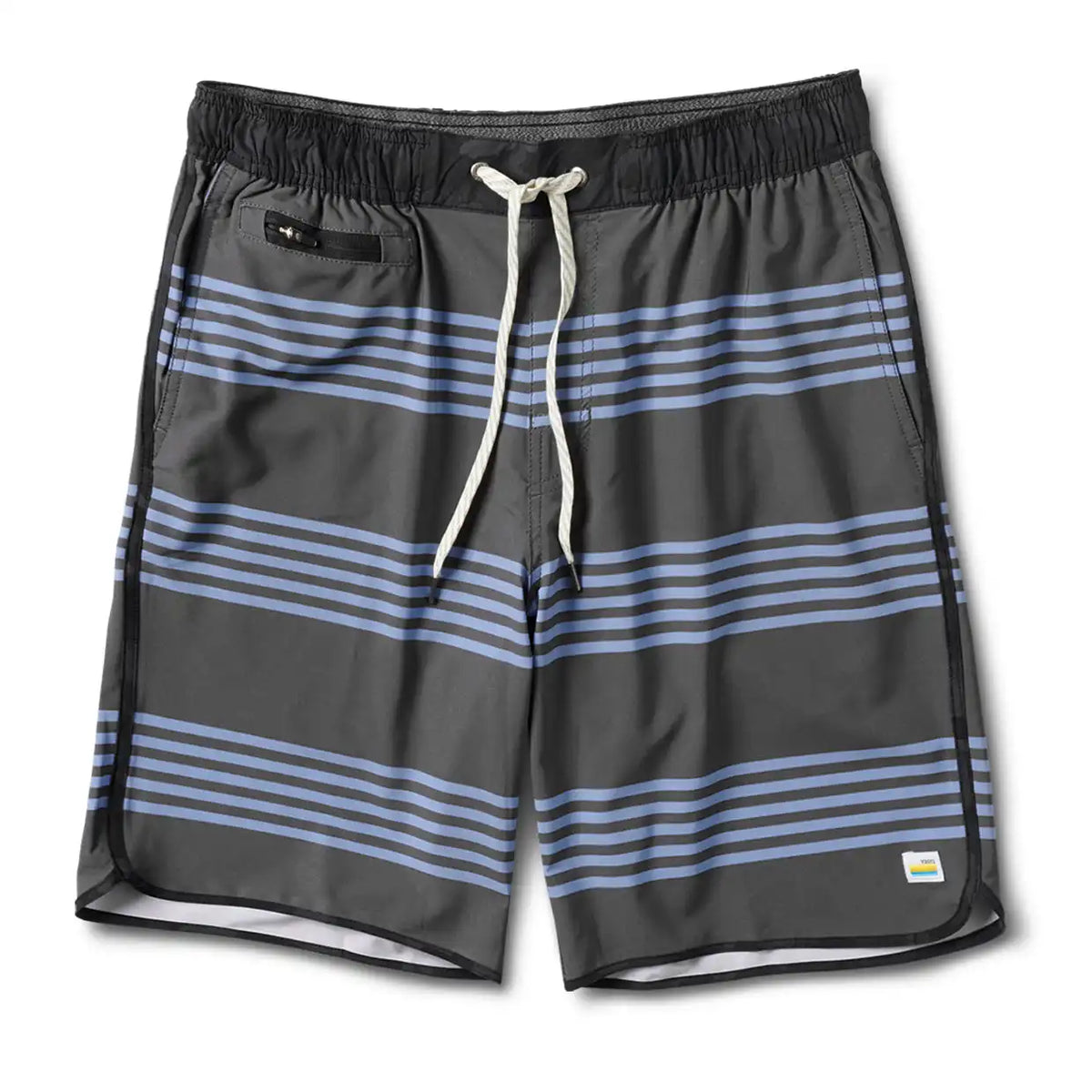 Banks Short Unlined 7" | Charcoal Slate Stripe