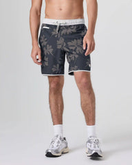 Banks Short Unlined 7" | Dark Pewter Plumeria