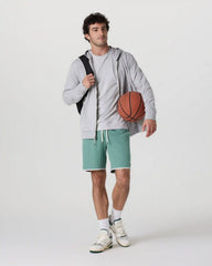 Banks Short Unlined 7" | Hedge Green Linen Texture