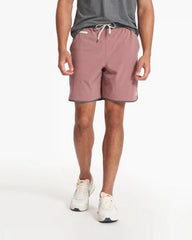 Banks Short Unlined 7" | Marsala Slub Stripe