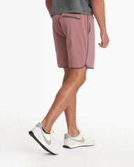 Banks Short Unlined 7" | Marsala Slub Stripe