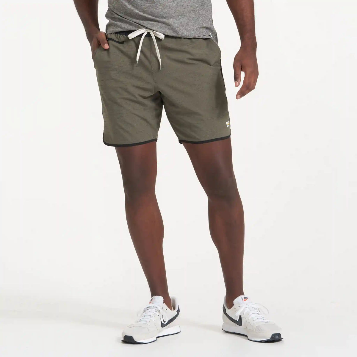 Banks Short Unlined 7" | Oregano Slub Stripe