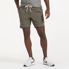 Banks Short Unlined 7" | Oregano Slub Stripe