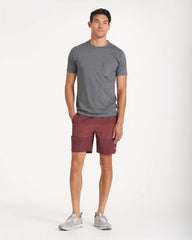 Banks Short Unlined 7" | Russet Texture Block