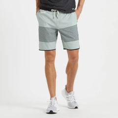 Banks Short Unlined 7" | Sea Glass Linen Texture Stripe