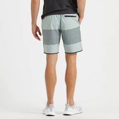 Banks Short Unlined 7" | Sea Glass Linen Texture Stripe