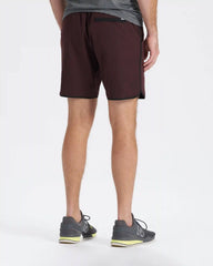 Banks Short Unlined 7" | Oxblood Linen Texture