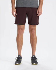 Banks Short Unlined 7" | Oxblood Linen Texture