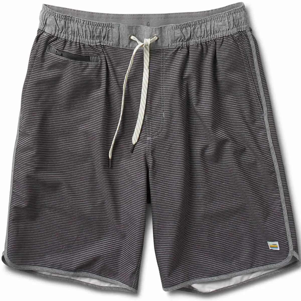 Banks Short Unlined 7" | Black-Charcoal Stripe