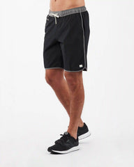 Banks Short Unlined 7" | Black Linen Texture