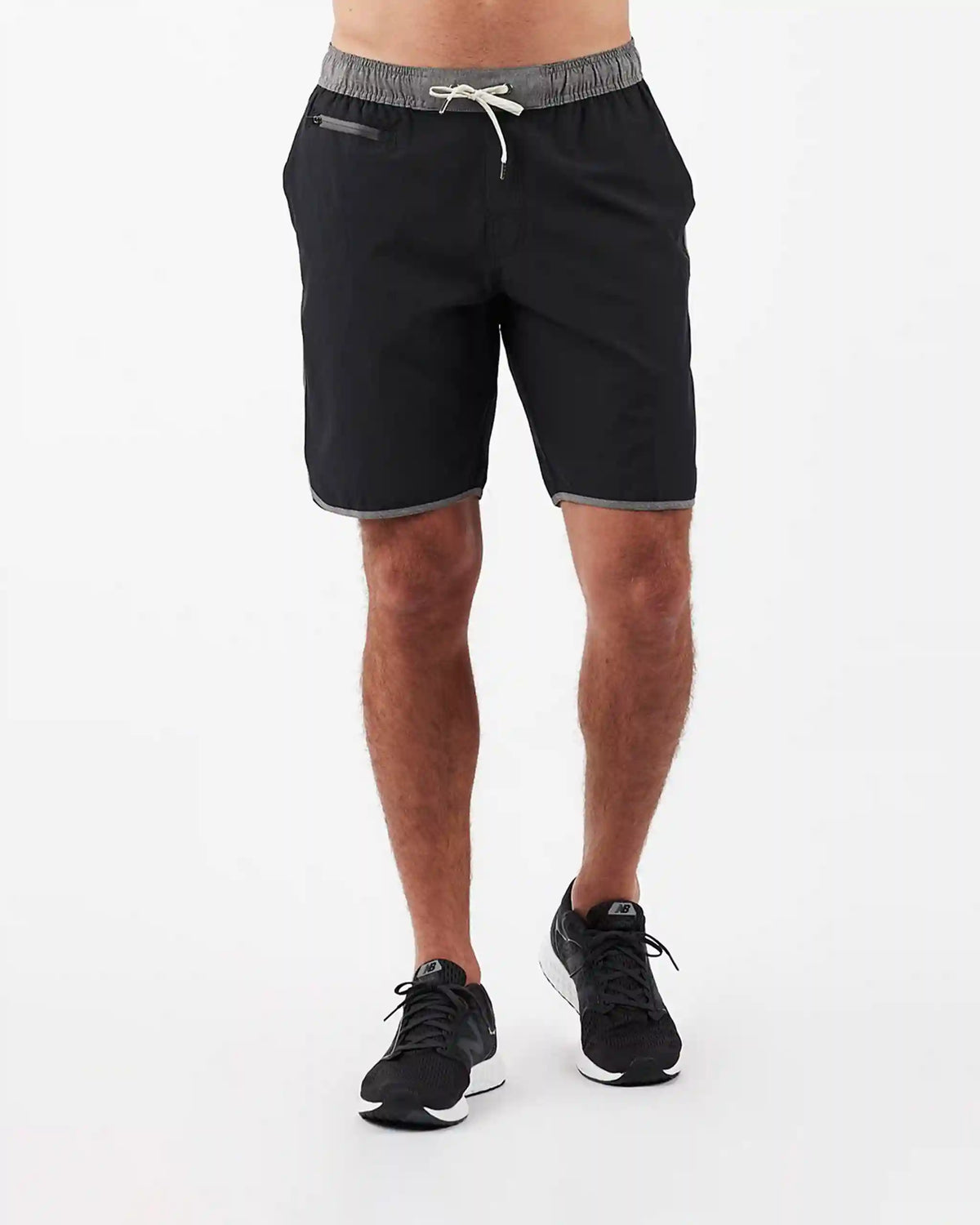 Banks Short Unlined 7" | Black Linen Texture