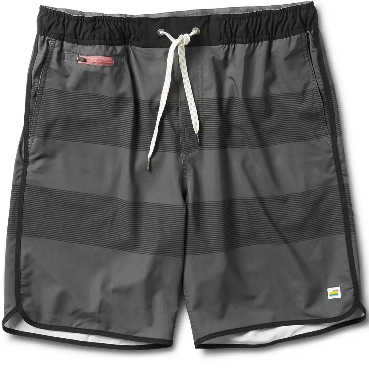Banks Short Unlined 7" | Charcoal Black Stripe