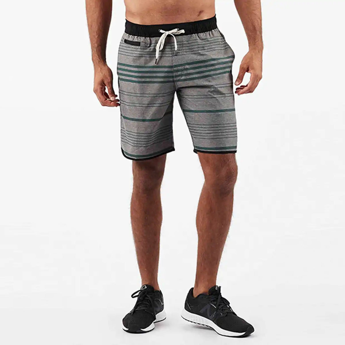 Banks Short Unlined 7" | Grey Texture Canyon Stripe