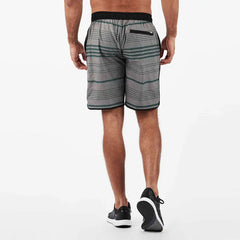 Banks Short Unlined 7" | Grey Texture Canyon Stripe