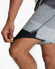 Trail Short | Shale/Neptune Stripe