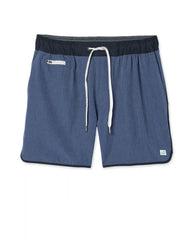 Banks Short Unlined 5" | Azure Linen Texture