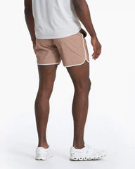 Banks Short Unlined 5" | Camel Dashed Lines