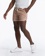 Banks Short Unlined 5" | Camel Dashed Lines