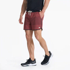 Banks Short Unlined 5" | Currant Stripe