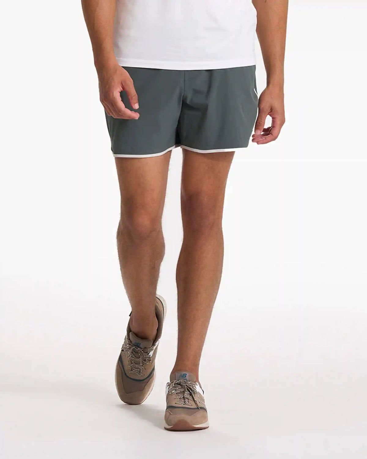 Banks Short Unlined 5" | Smoked Beryl Slub Stripe
