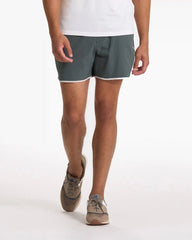 Banks Short Unlined 5" | Smoked Beryl Slub Stripe