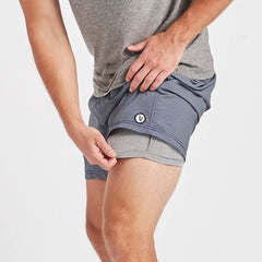 Kore Short 5" | Navy Charcoal Stripe