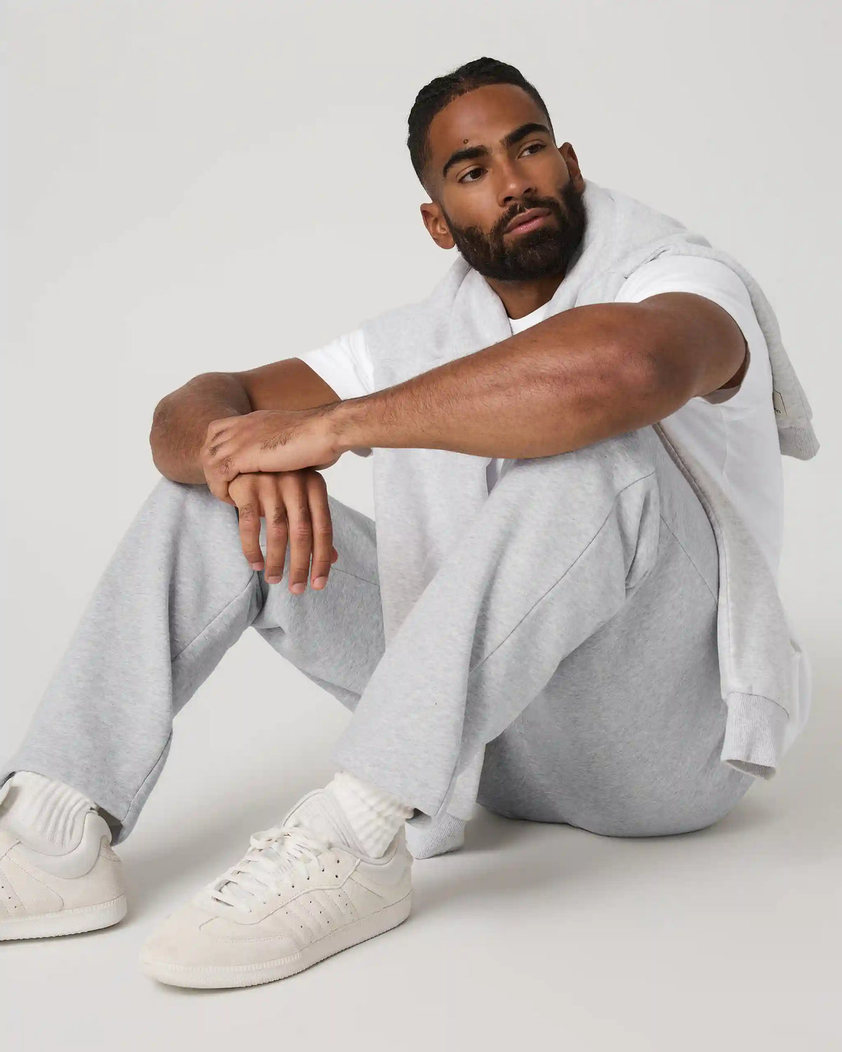 Seaside Straight Leg Sweatpant 30" | Light Heather Grey