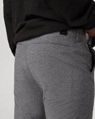 Aim Trouser Athletic Slim Fit 32" | Gull Grey Linen Texture
