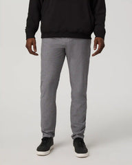 Aim Trouser Athletic Slim Fit 30" | Gull Grey Linen Texture