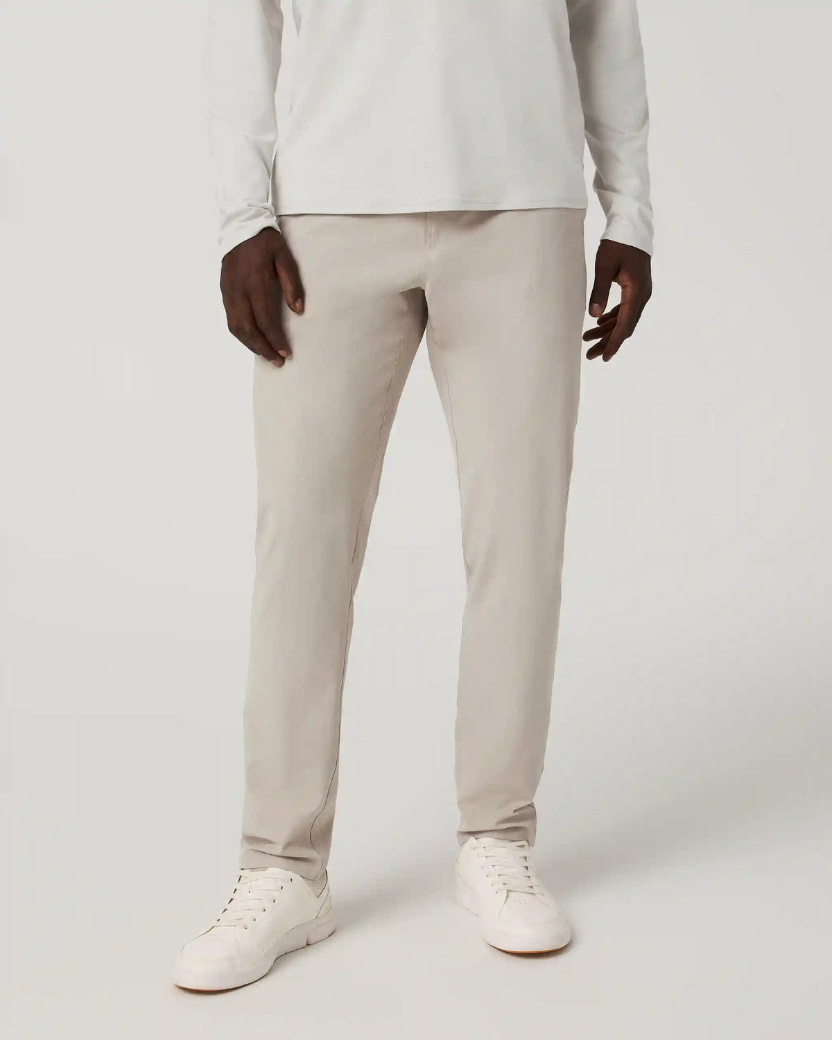 Aim Trouser Athletic Slim Fit 30" | Khaki Linen Texture