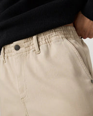 Benton Twill Elastic Waist Pant Relaxed Fit 30" | Limestone