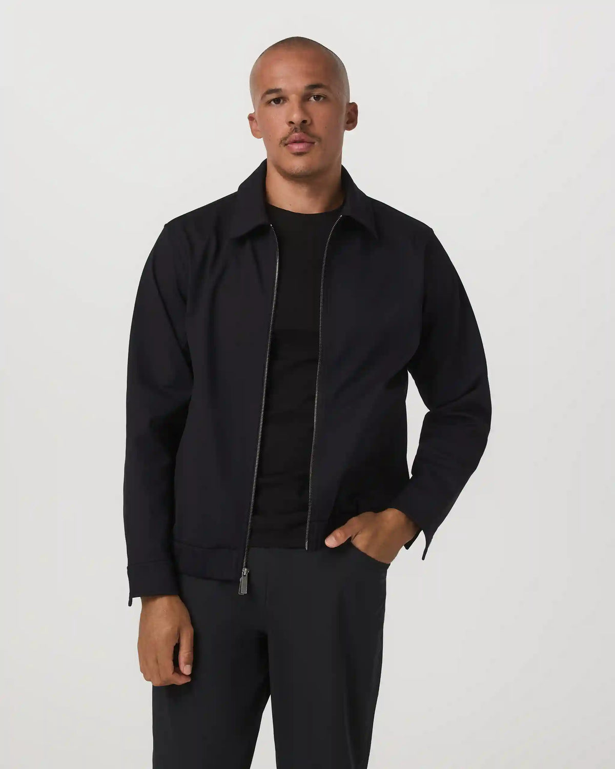 Vuori Meta™ Twill Harrington Jacket | Black