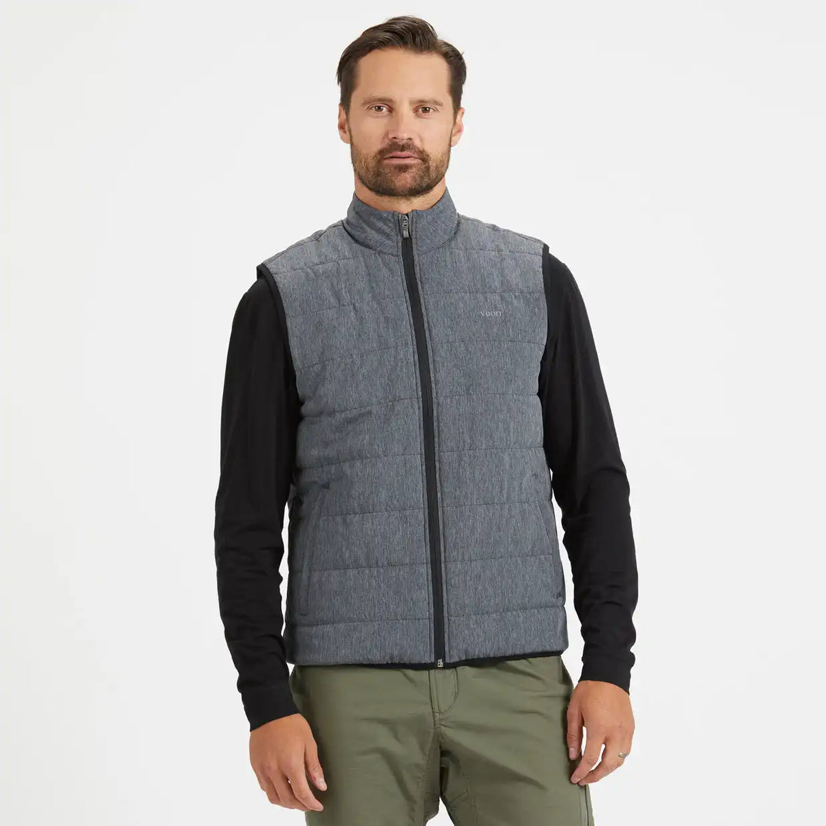 Atlantic Vest | Black Linen Texture