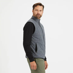 Atlantic Vest | Black Linen Texture