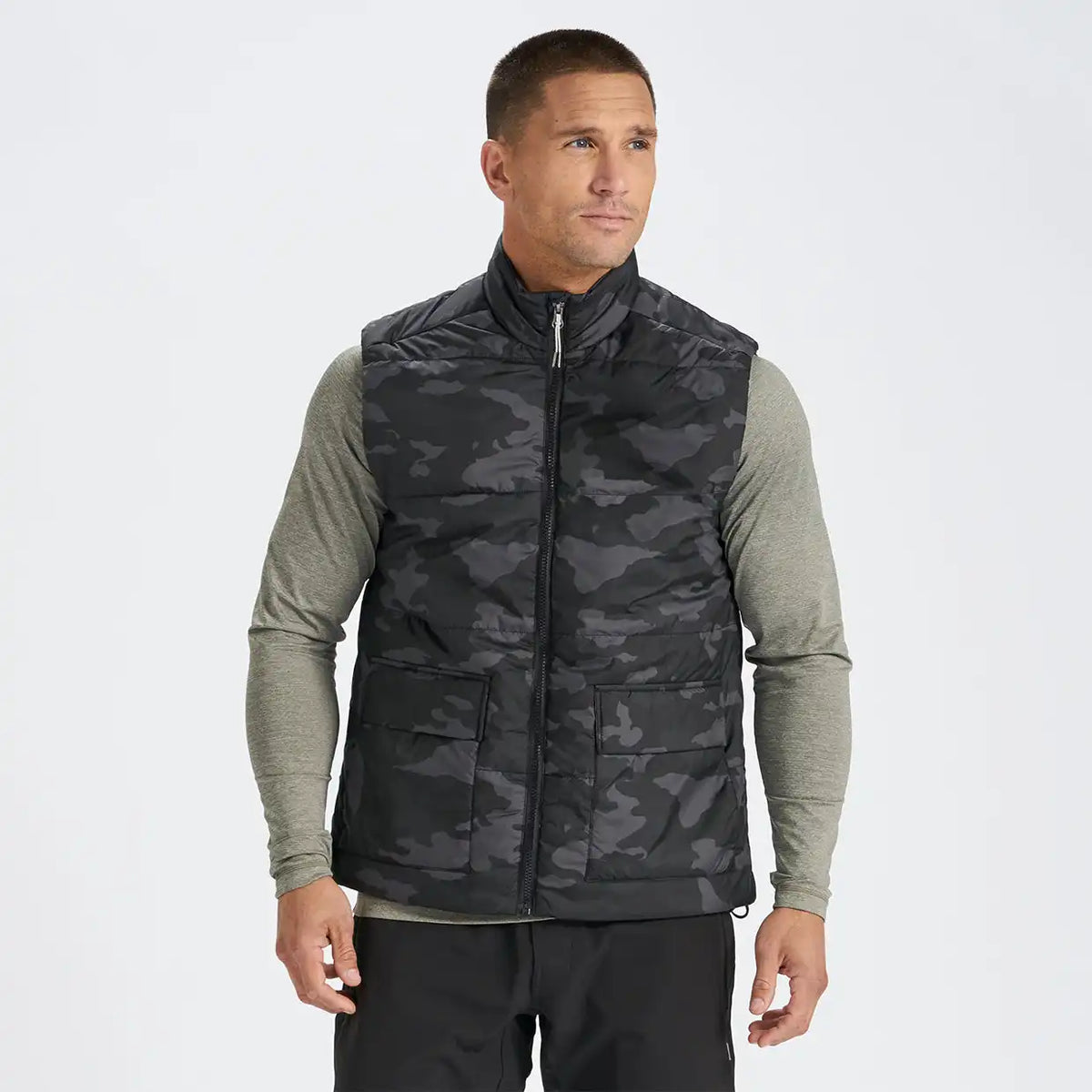 Topanga Insulation Vest | Black Camo