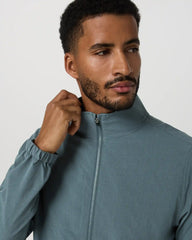 Venture Track Jacket | Blue Sea Linen Texture