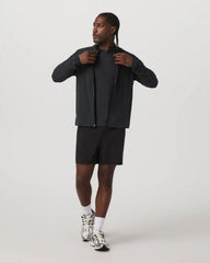 Venture Track Jacket | Black Linen Texture