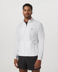 Venture Track Jacket | White Logo Graphic