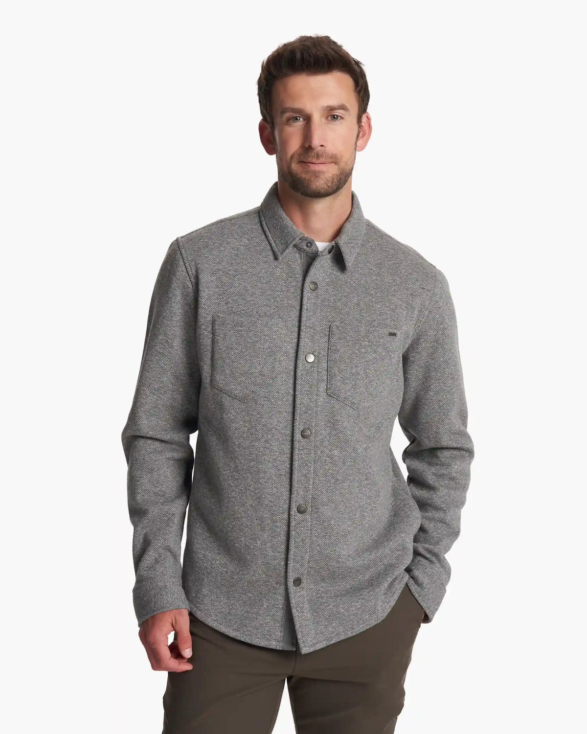 Del Mar Fleece Shirt Jacket | Heather Grey