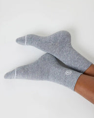 Half Crew Sock | Light Heather Grey - OLD