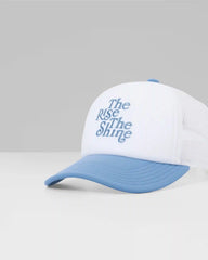 The Rise The Shine Trucker Hat | Light French Blue
