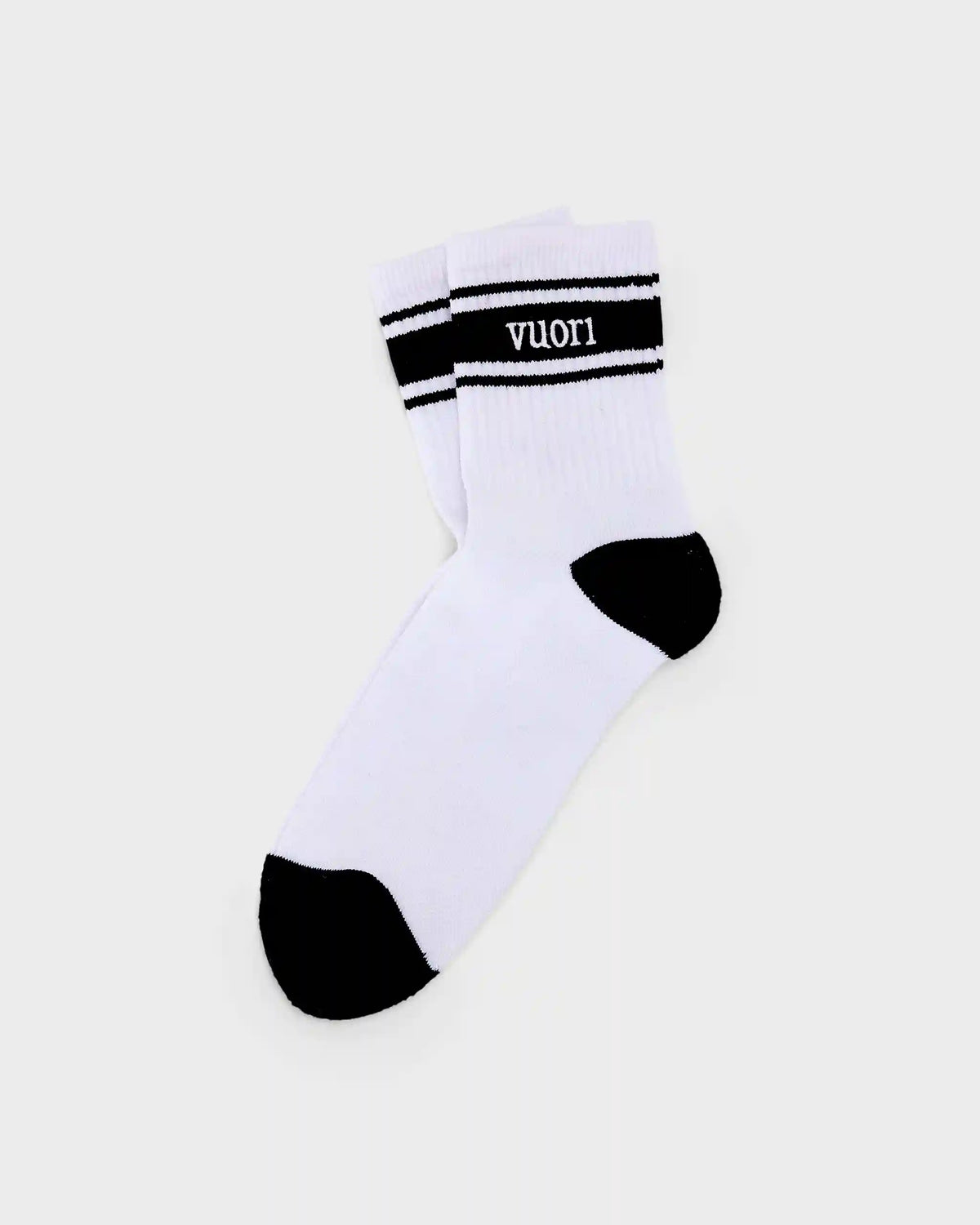 Half Crew Stripe Novelty Sock | White/Black