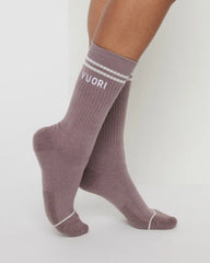 Vuori Crew Sock | Dark Umber