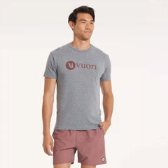 V1 Vuori Wordmark Logo Tee | Heather Grey Cedar