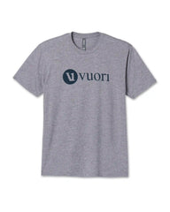 V1 Vuori Wordmark Logo Tee | Heather Grey/Indigo