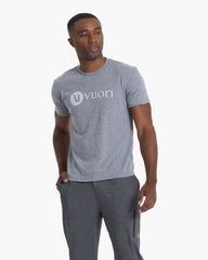 V1 Vuori Wordmark Logo Tee | Heather Grey Salt