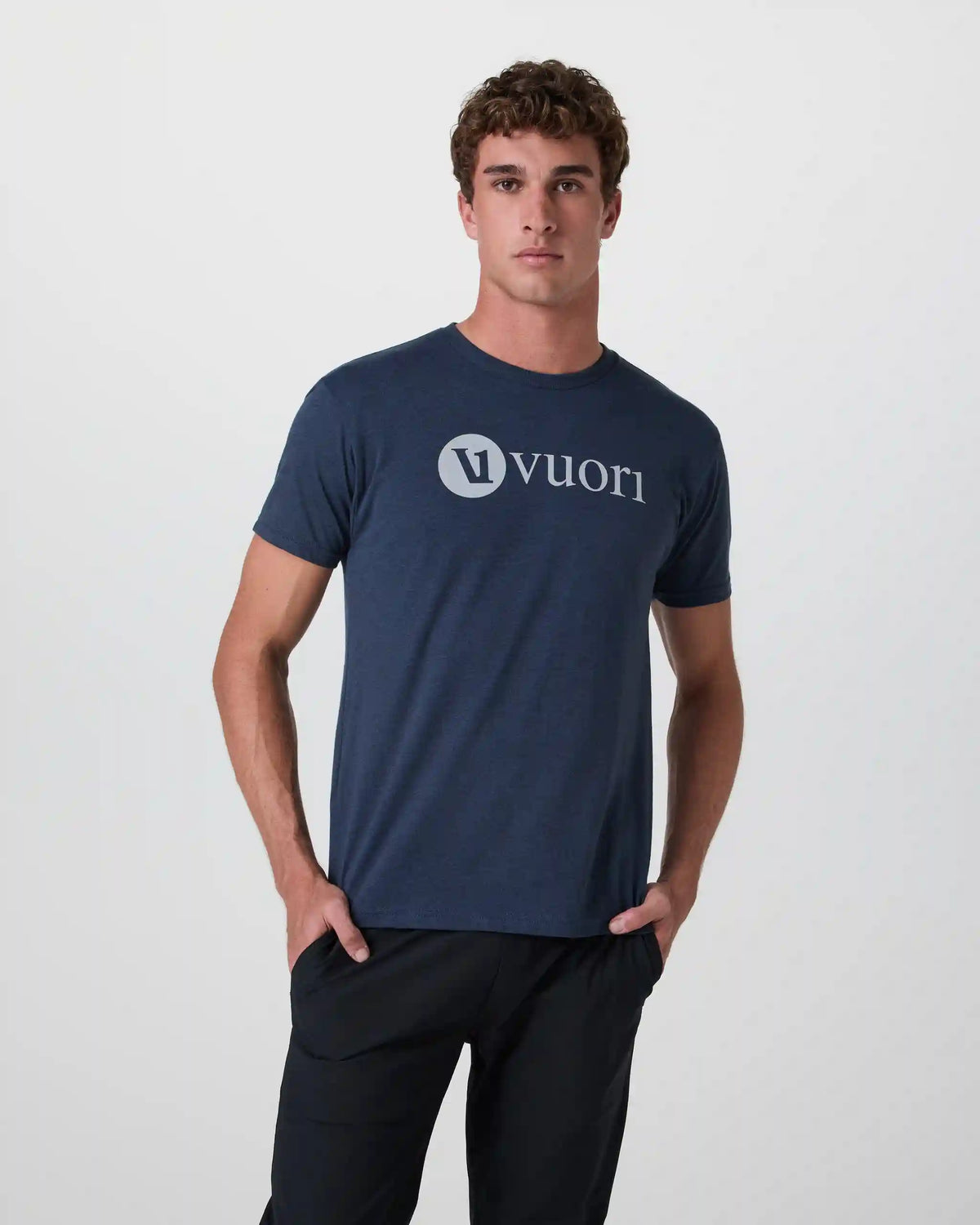 V1 Vuori Wordmark Logo Tee | Navy