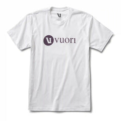 V1 Vuori Wordmark Logo Tee | White / Smoked Plum