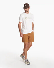 V1 Vuori Wordmark Logo Tee | White/White Sage
