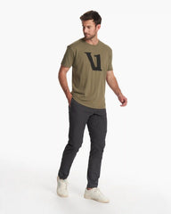 V1 Logo Tee | Army/Black